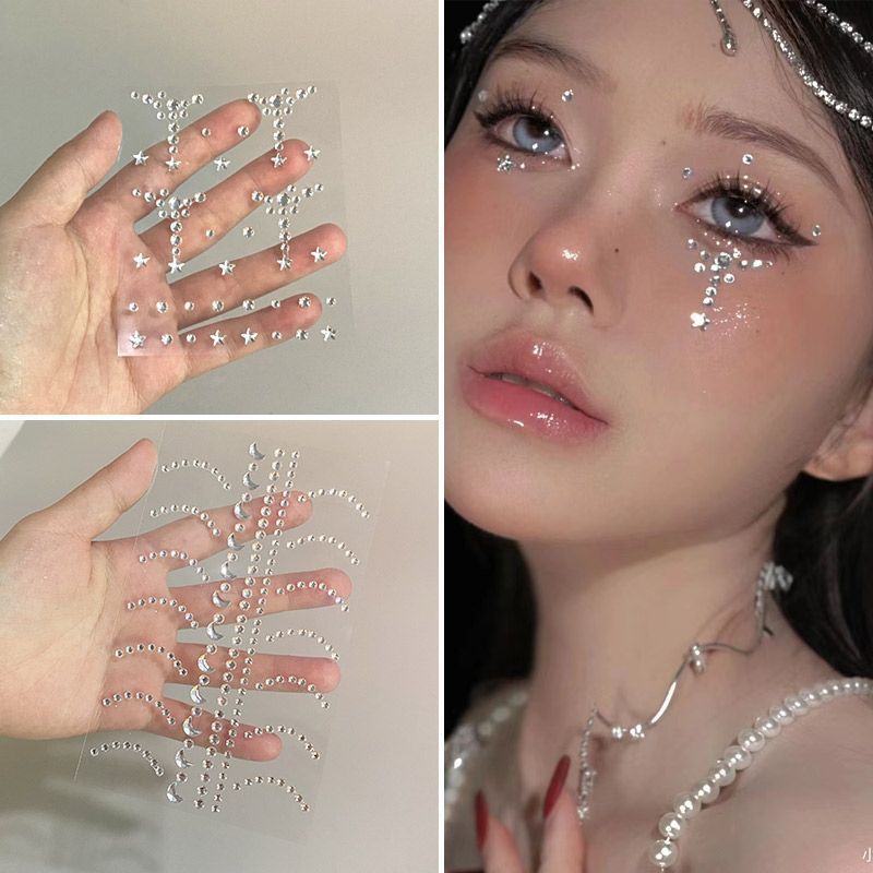 Electronics & Gadgets Charging Gocable 8 In 1 Edc 100W Cable - Face Stickers Shiny Crystal Tear Drop