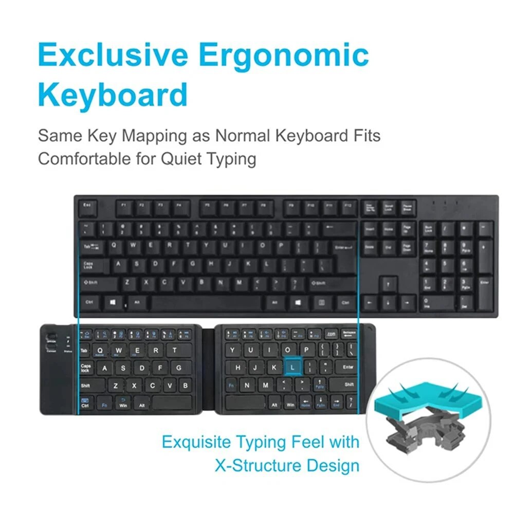 Folding Bluetooth Keyboard For – Wireless Keyboard Mini recenzja i cena