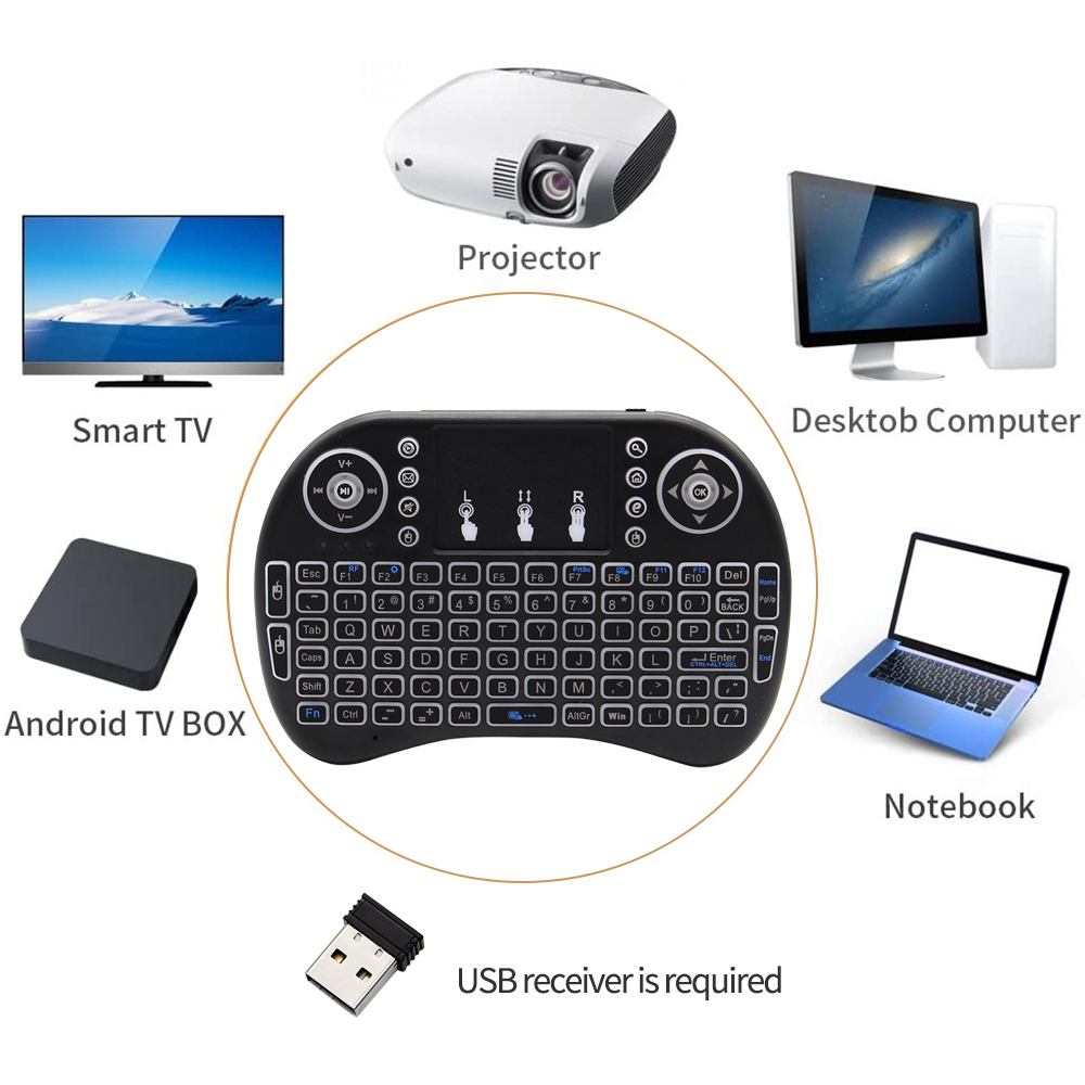 Backlit English Russian French – Wireless Keyboard Mini recenzja i cena